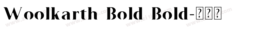 Woolkarth Bold Bold字体转换